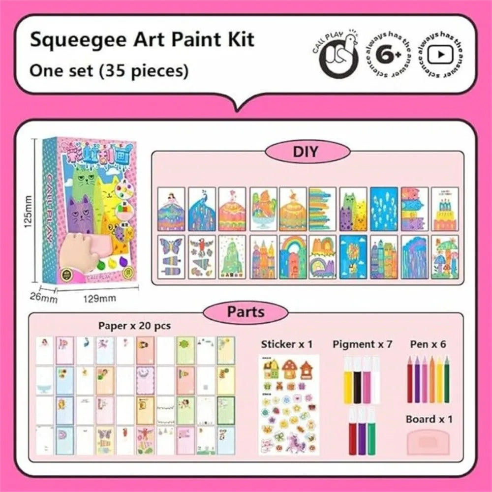 Creative Rainbow Colours Wipe Art Set
