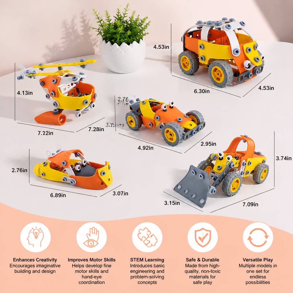 STEM Flexible Screw & Nut Building Blocks Set
