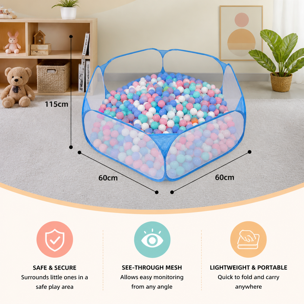 Portable Pop-Up Baby Playpen Tent for Toddlers