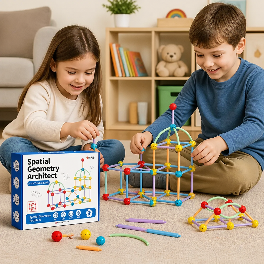 3D Geometry Building Kit – Educational Construction & Spatial Learning Toy