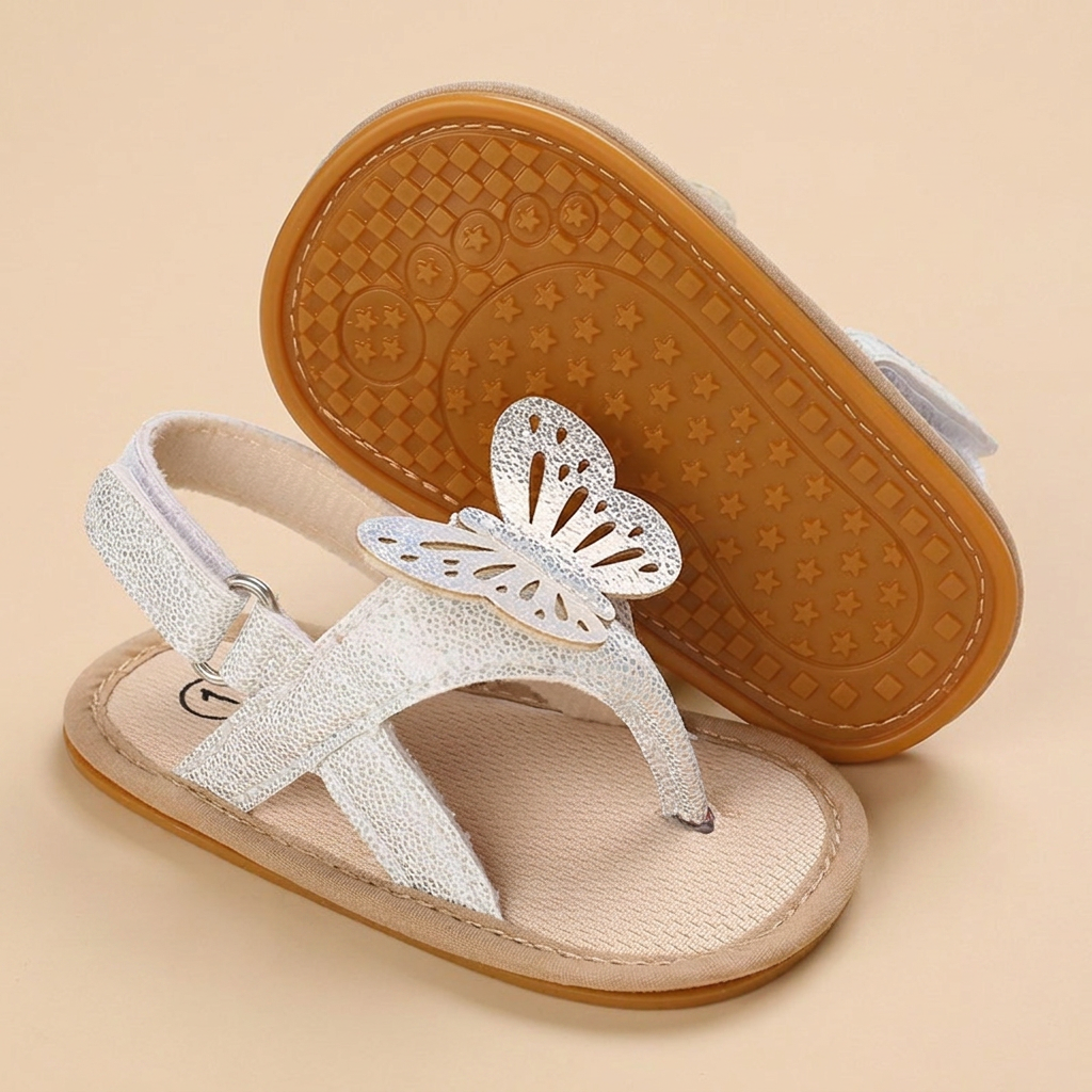 Glitter Butterfly Thong Sandals