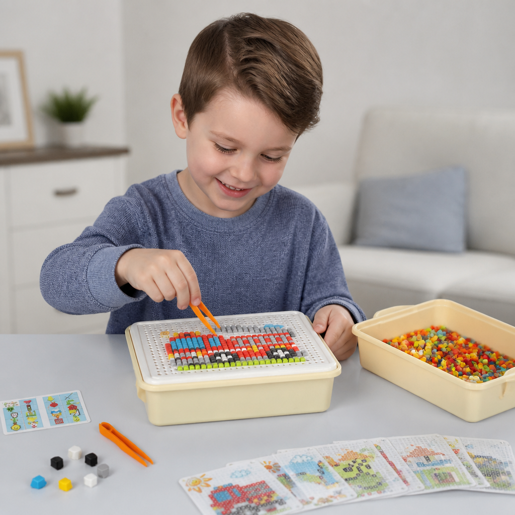 Montessori Learning Peg Mosaic Board