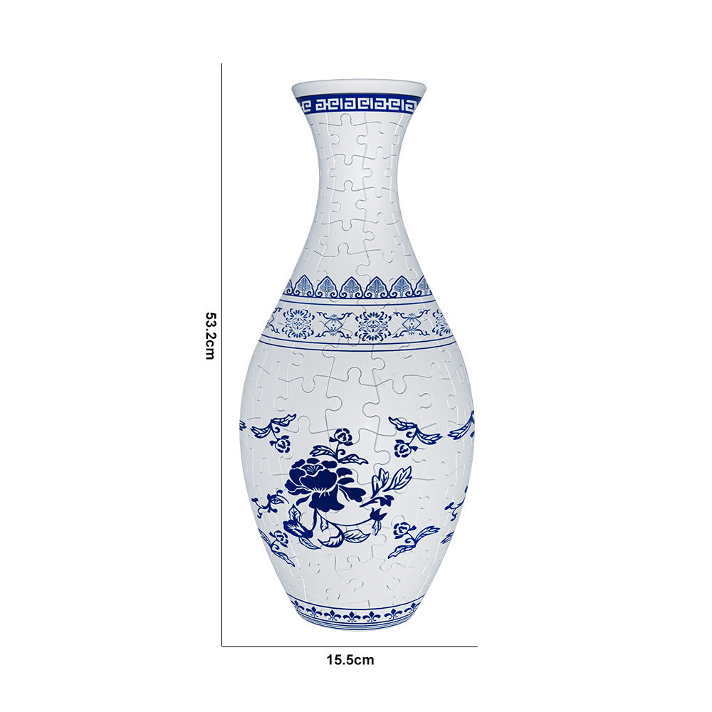Elegant 3D Puzzle Vase – Suitable for Real Flowers