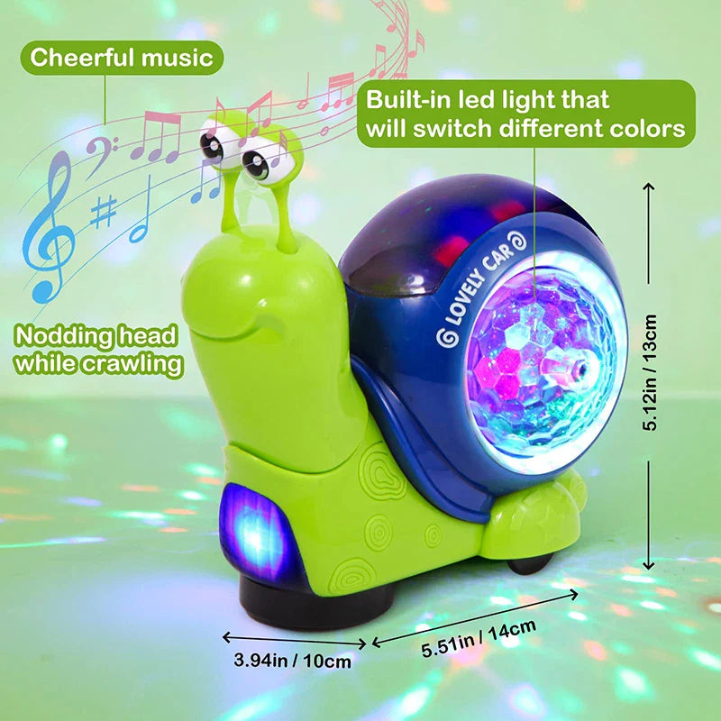 Glowing and Music Playing Crawling Snail Toy