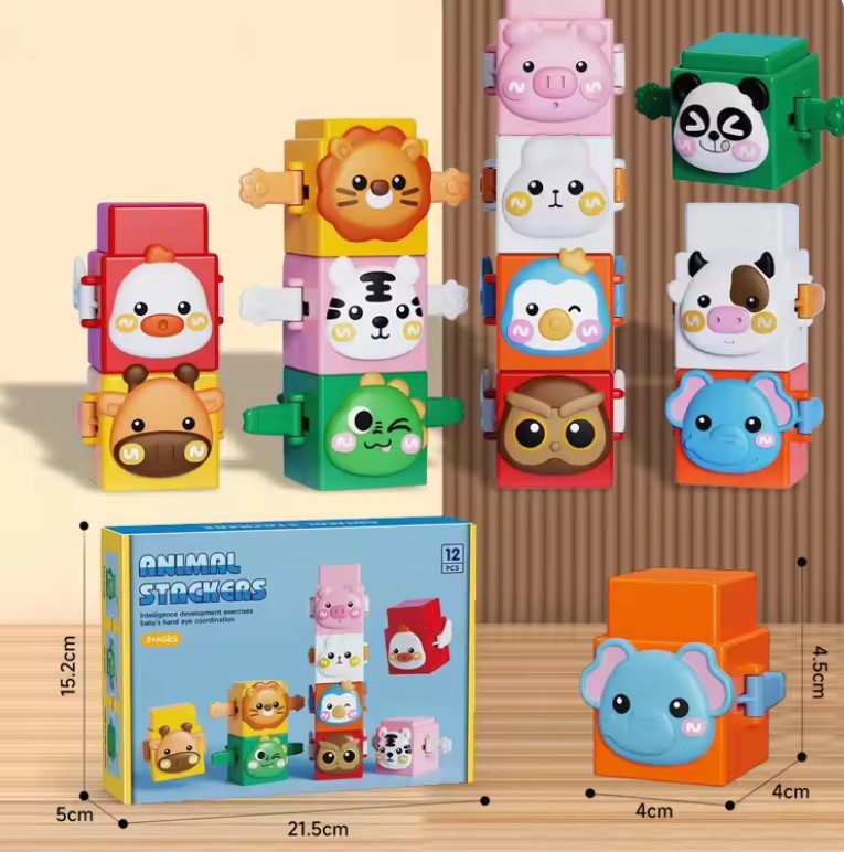 Educational Montessori Animal Stacking Building Toy Set