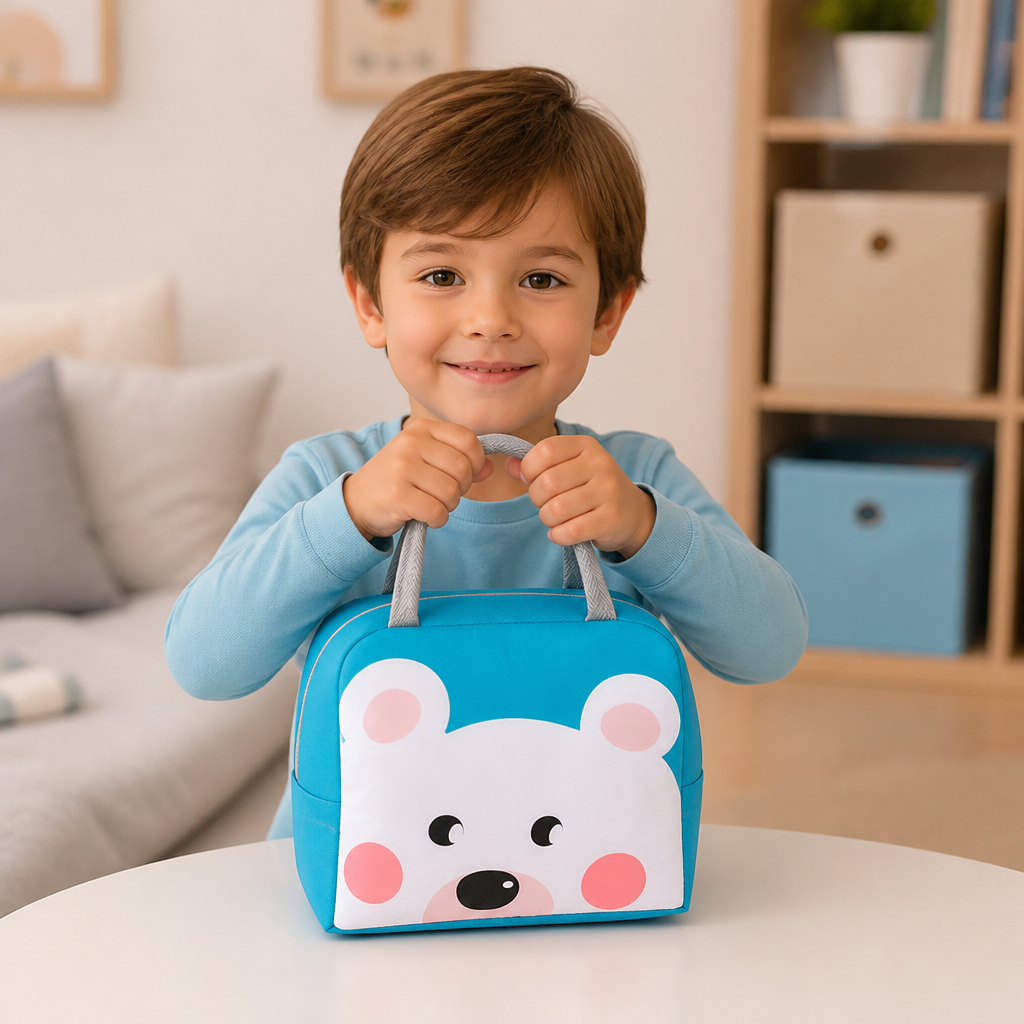 Cartoon Animal Insulated Lunch Bag for Kids