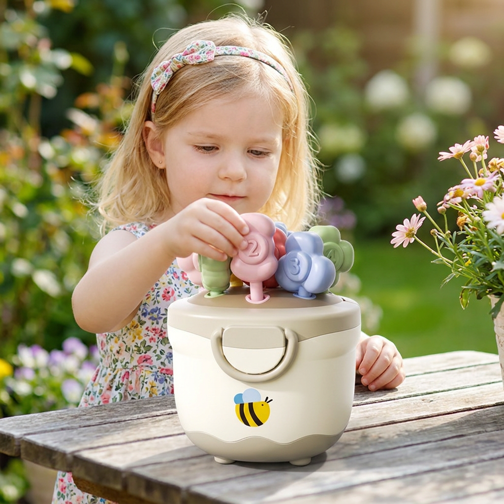 Montessori Flower Pot Color & Number Matching Learning Game
