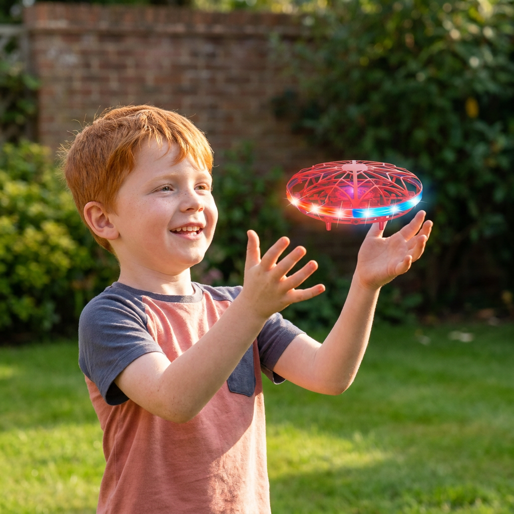 Motion-Sensing LED UFO Flying Drone
