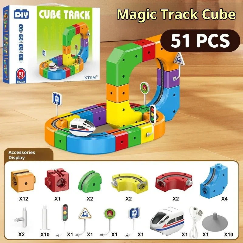 Magic Cube Train Track – Kids Toy