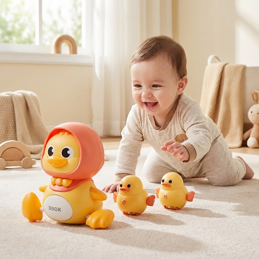 Musical Duck Family Crawling & Learning Toy for Babies