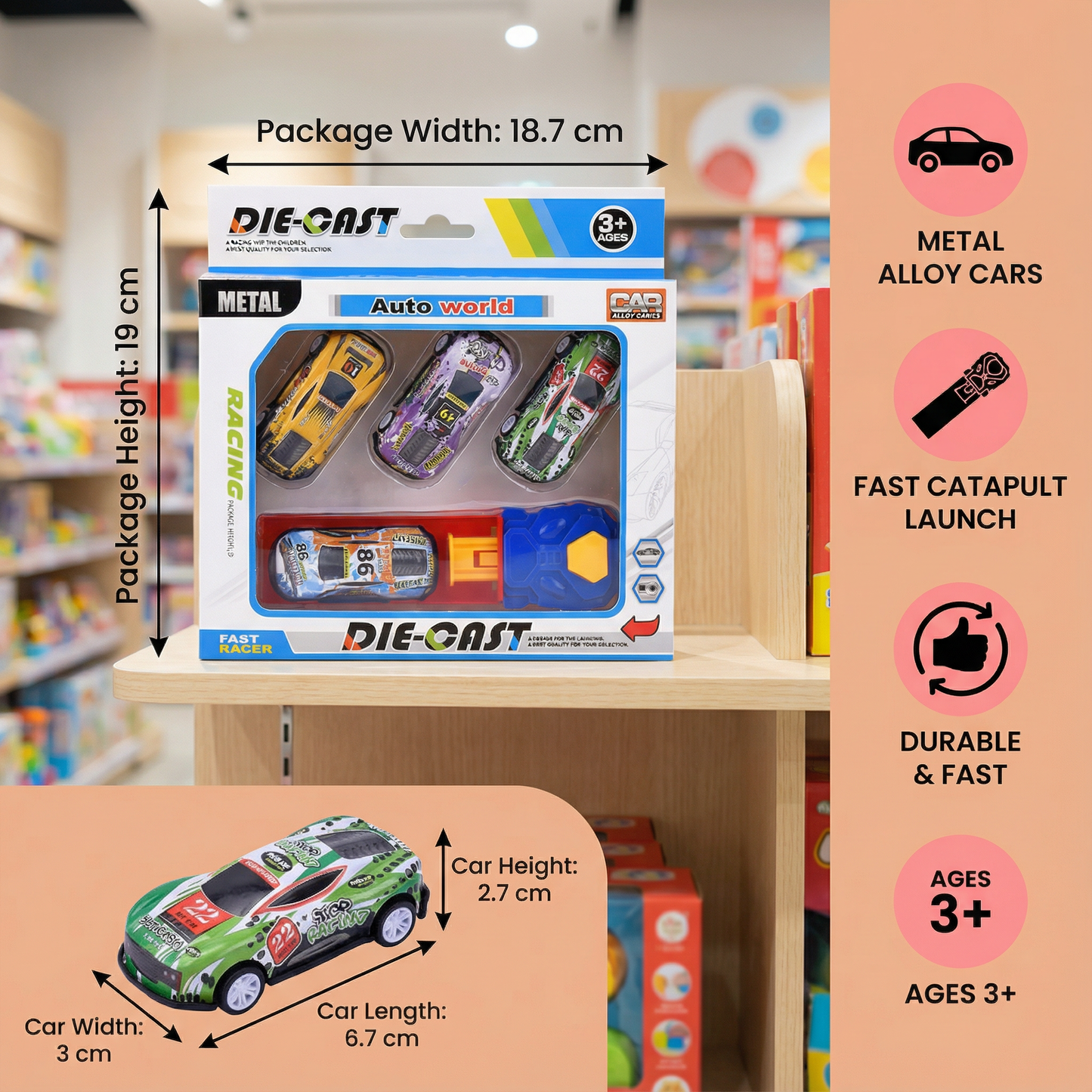 Car Catapult Racing Set