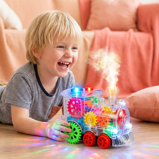 Dancing and Glowing Music Steam Locomotive