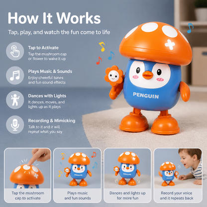 Interactive Talking & Dancing Penguin Toy with Music