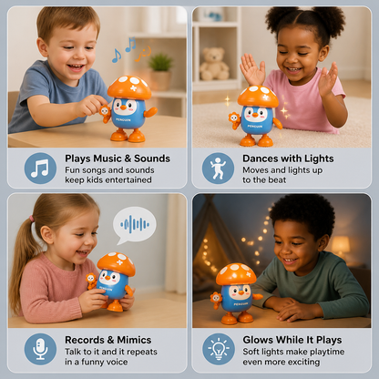 Interactive Talking & Dancing Penguin Toy with Music