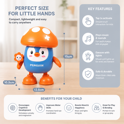 Interactive Talking & Dancing Penguin Toy with Music