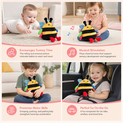 Interactive Musical Tummy Time Bee Plush Toy