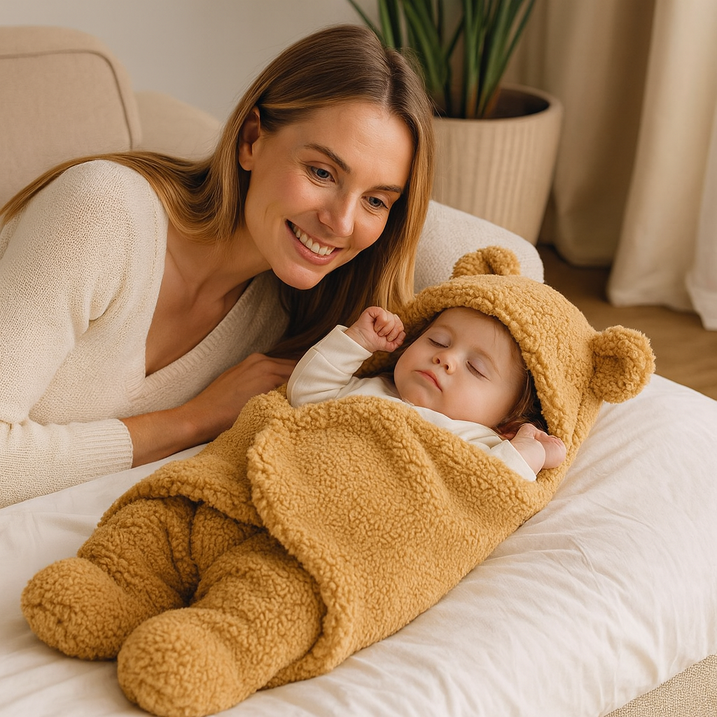Baby Blanket and Pajamas in Bear Design
