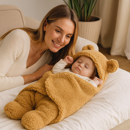 Baby Blanket and Pajamas in Bear Design