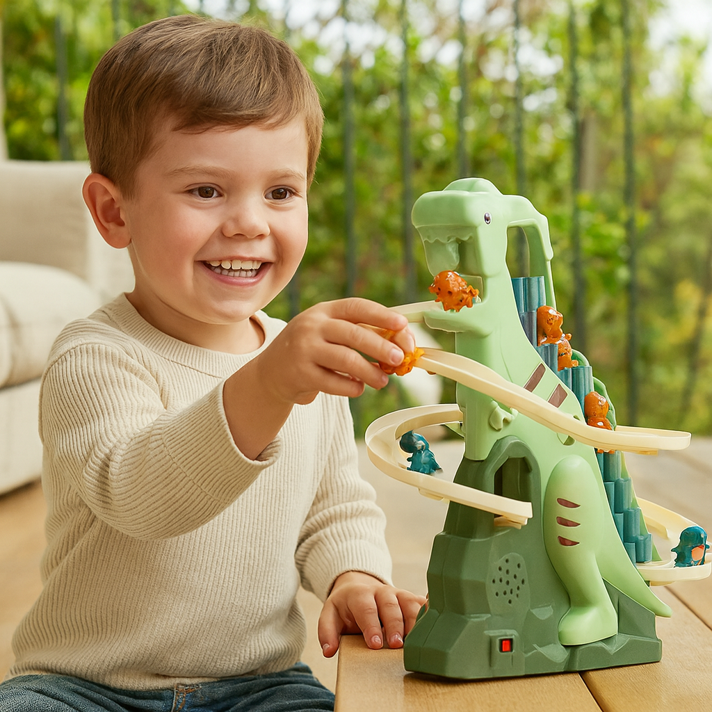 Dino Slide Roller Coaster Fun