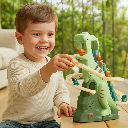 Dino Slide Roller Coaster Fun