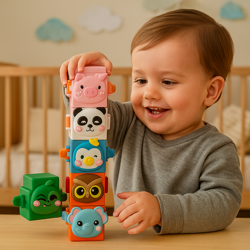 Educational Montessori Animal Stacking Building Toy Set