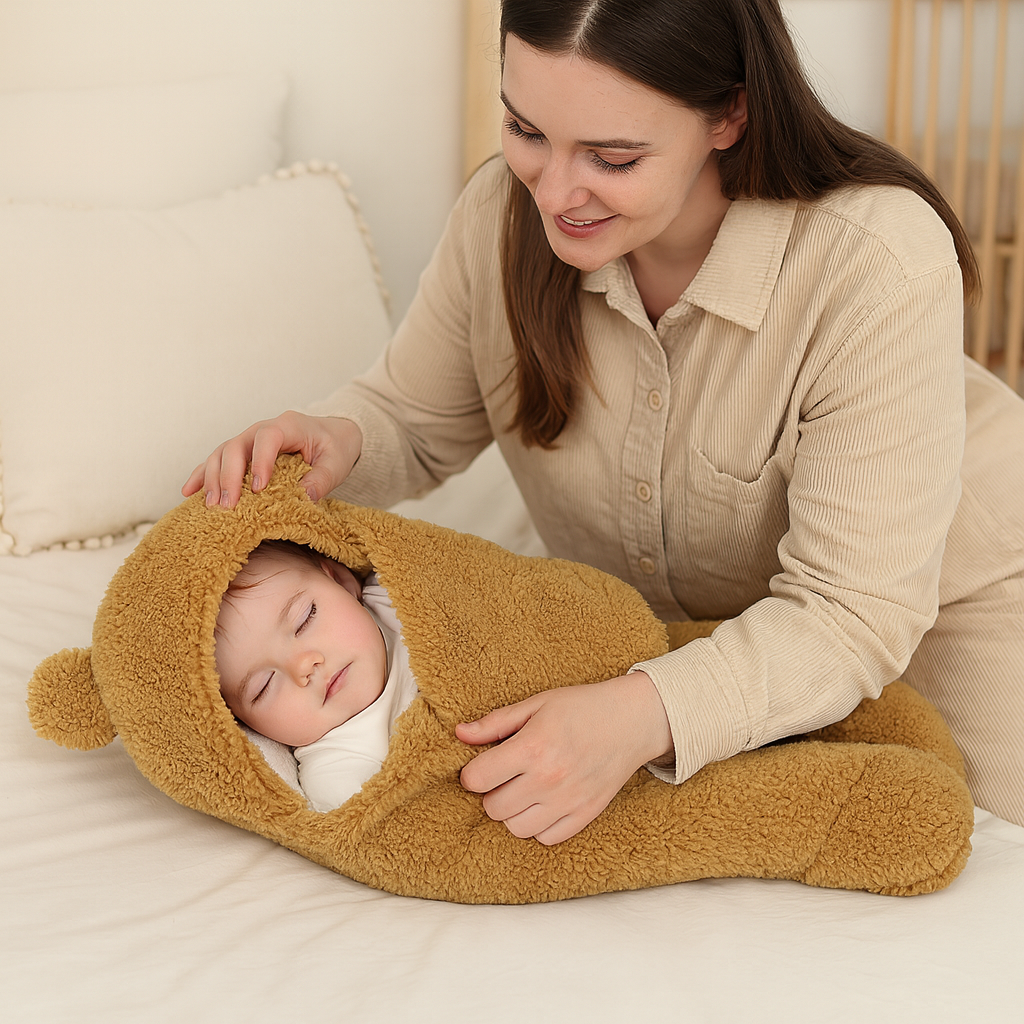 Baby Blanket and Pajamas in Bear Design