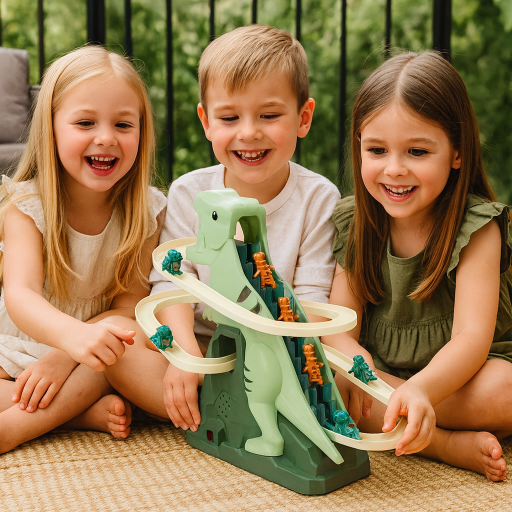 Dino Slide Roller Coaster Fun