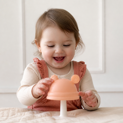 Baby Mushroom Silicone Teether for Tiny Hands
