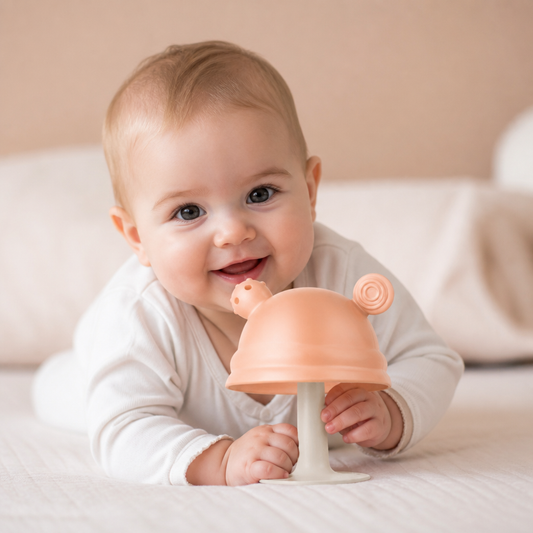 Baby Mushroom Silicone Teether for Tiny Hands