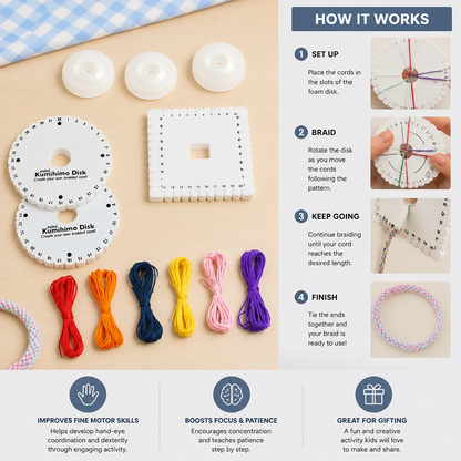 DIY Kumihimo Bracelet Making Kit for Kids