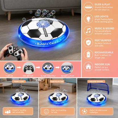 Remote Control Soccer Bubble Ball with Lights & Music