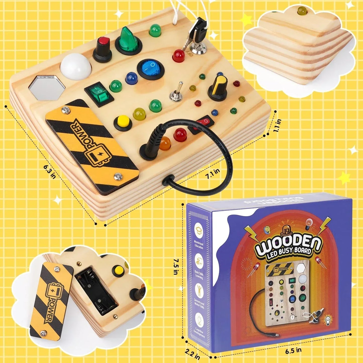 Interactive Montessori Learning Board for Children