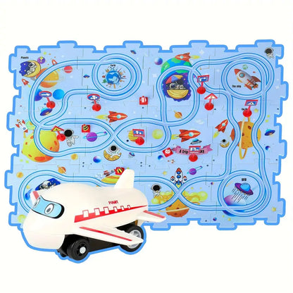 Puzzle Track Building Block Race