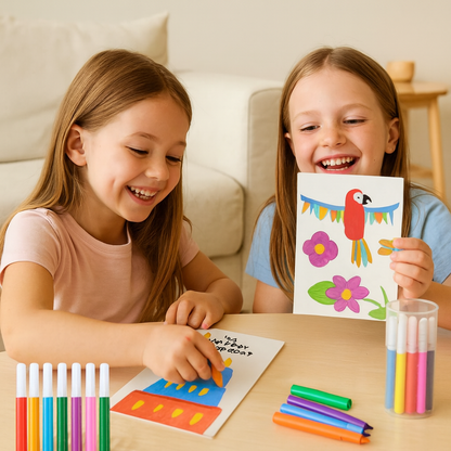 Creative Rainbow Colours Wipe Art Set