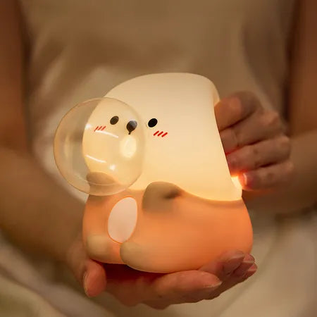Adorable Bubble-Blowing Otter Silicone Night Lamp