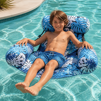 Inflatable Pool Hammock with Backrest – Foldable Water Lounge