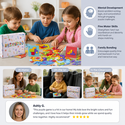 Wooden  Shape Matching Puzzle Family Game