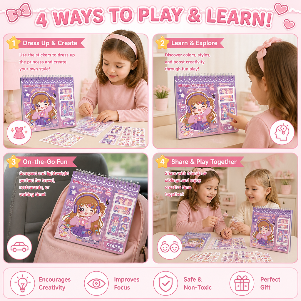 Princess Dress-Up Sticker Activity Book