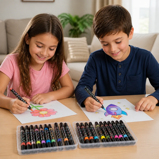 Glitter Dual-Tip Acrylic Paint Marker Set
