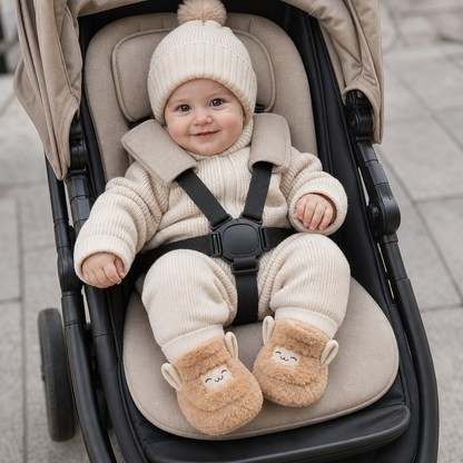 Warm & Cozy Fleece-Lined Baby Booties with Soft Non-Slip Soles