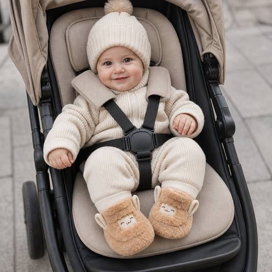 Warm & Cozy Fleece-Lined Baby Booties with Soft Non-Slip Soles