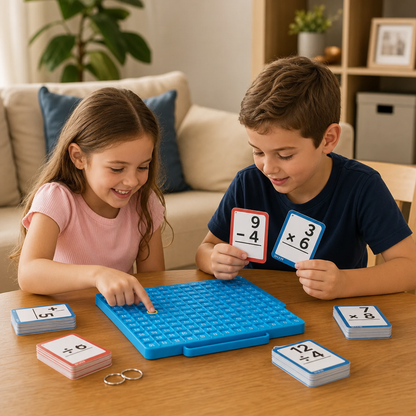 Math Learning Cards Set with Calculation Board – Addition, Subtraction, Multiplication & Division