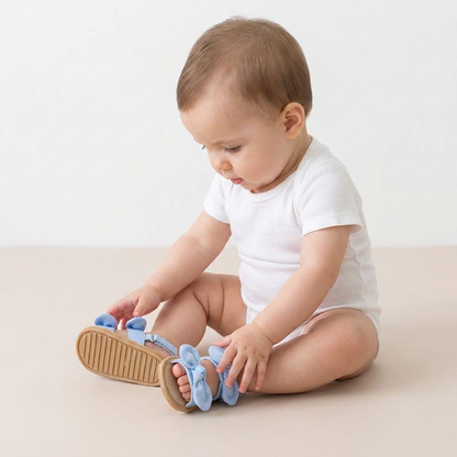 Bunny Ear Bow Sandals Blue