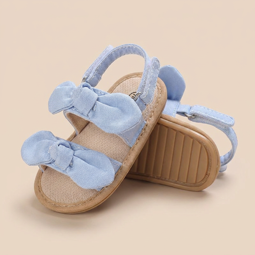 Bunny Ear Bow Sandals Blue