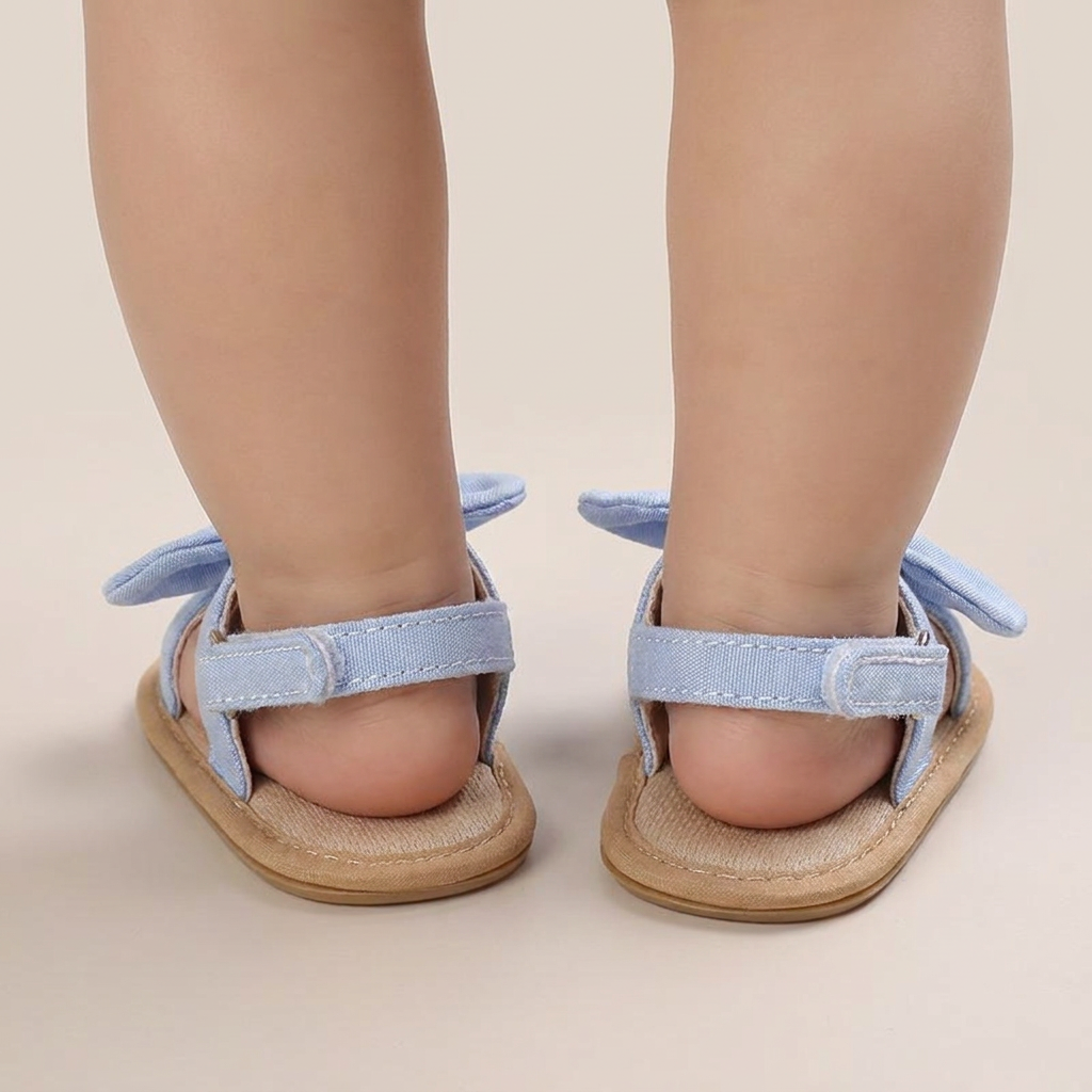 Bunny Ear Bow Sandals Blue