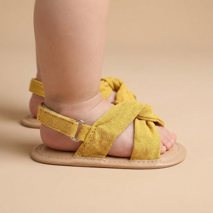 Knotted Cross-Strap Sandals
