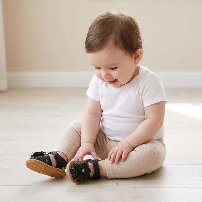 Closed-Toe Flower Sandals