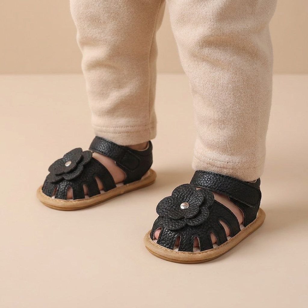Closed-Toe Flower Sandals