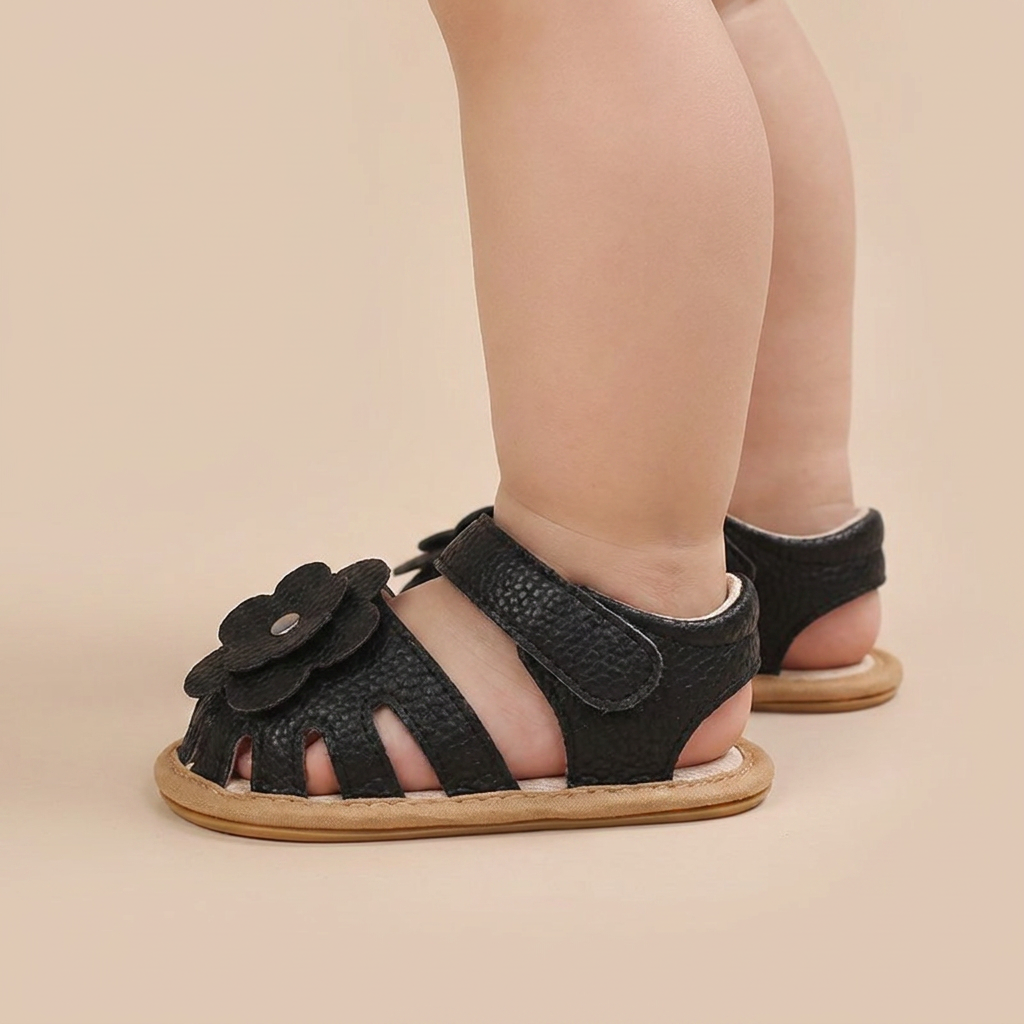 Closed-Toe Flower Sandals