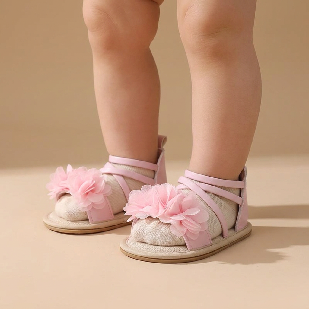Gladiator Ruffle Flower Sandals